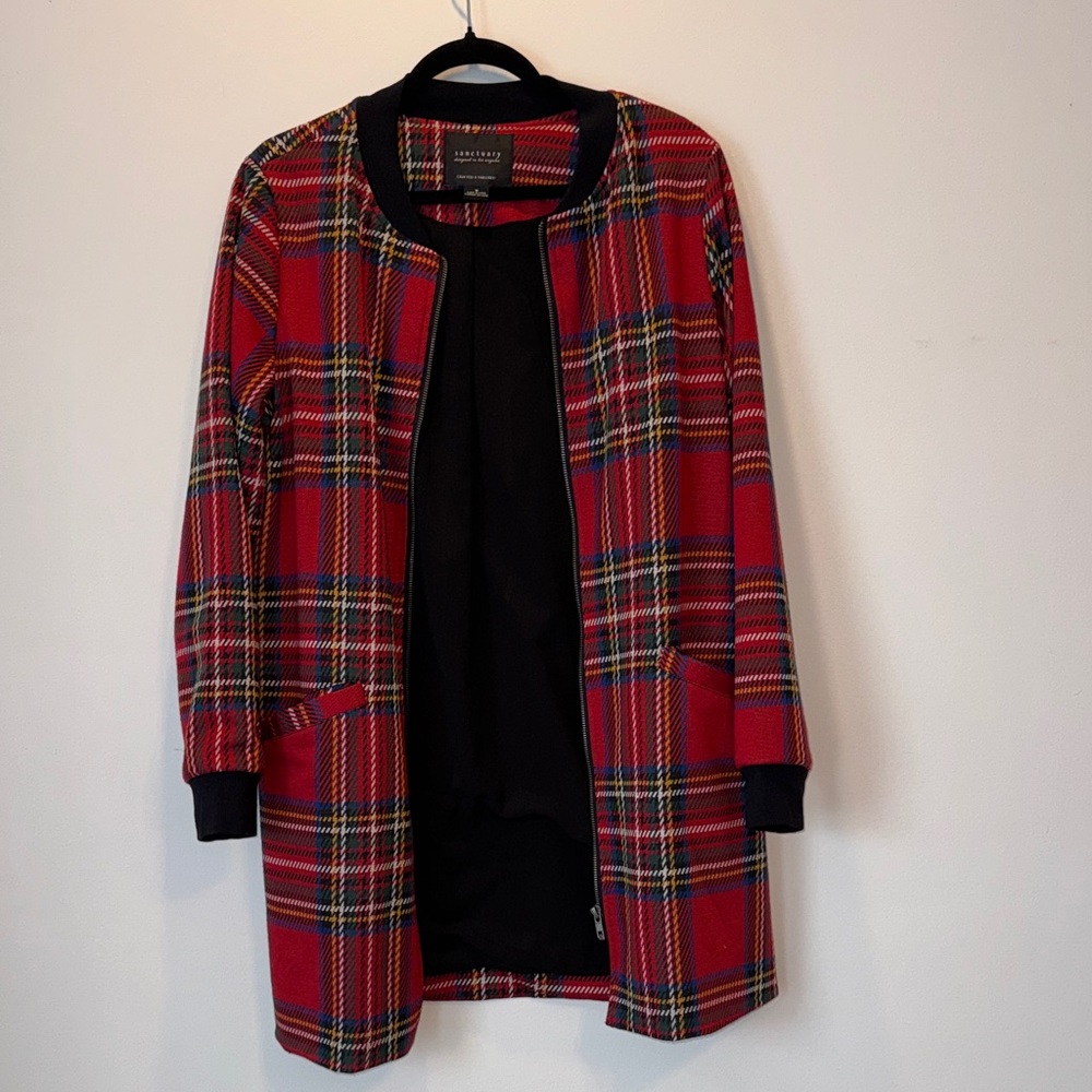 Red Plaid Women's Jacket